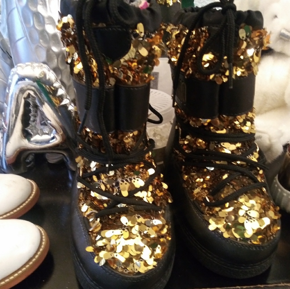 Sequins girl boots (inspired moschino)